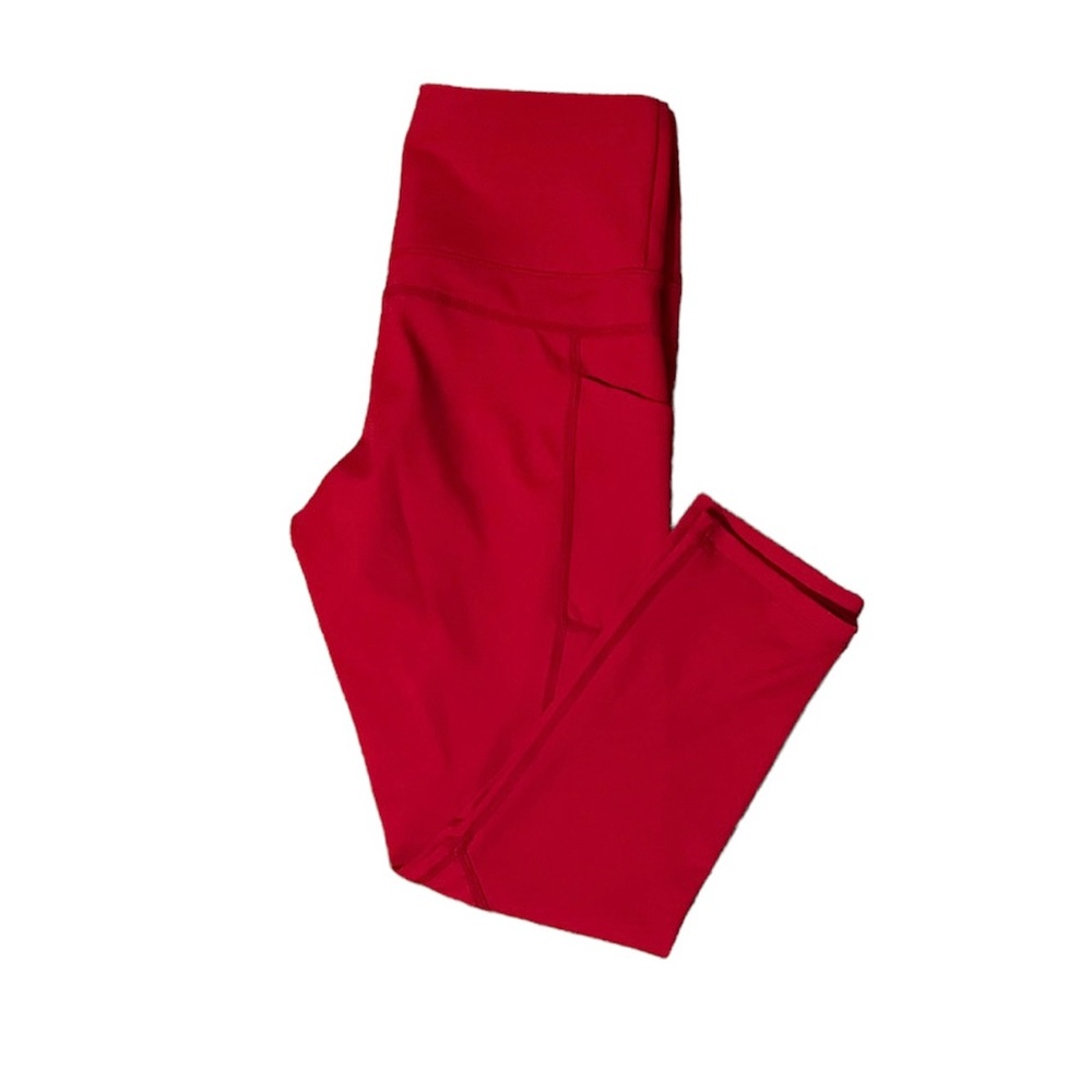 ZYIA Active Red Pocket Light N Tight Hi-Rise Capri 20"